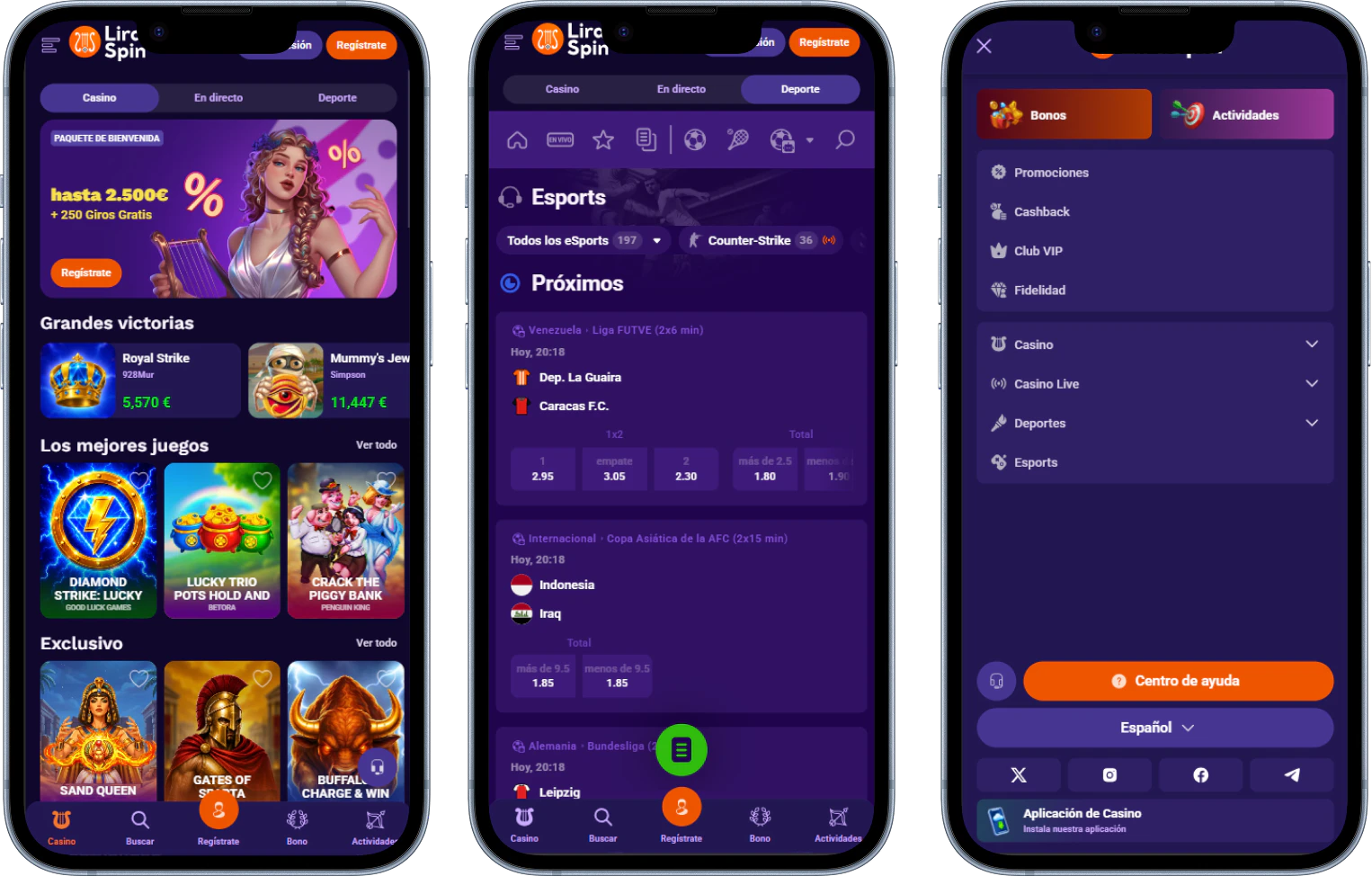 LiraSpin Casino en tu móvil